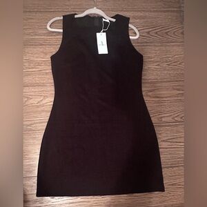 Sleek Black Sleeveless Mini Dress by